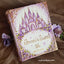 Lavender sweet sixteen Guest book, purple Quinceanera guest book with romantic castle. Small and Large kraft book and set.