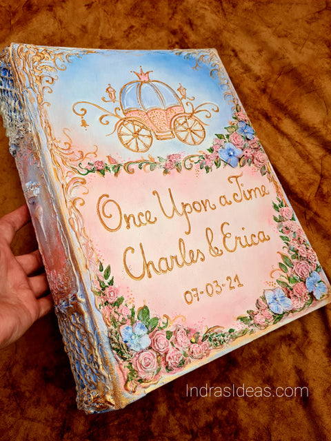 Cinderella's carriage guest book and Set