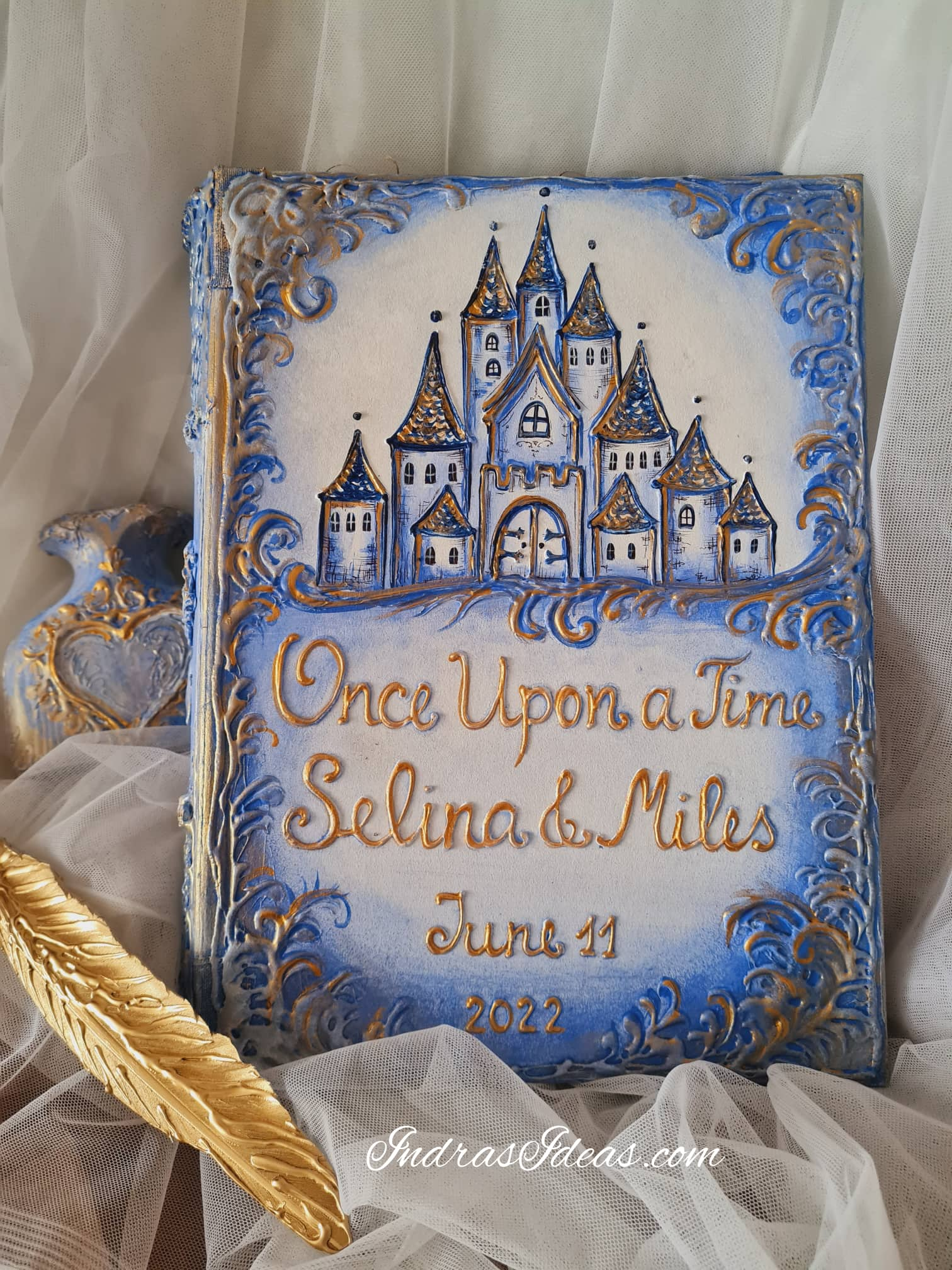 Disney Wedding Guest Book. Bridal Shower guest book. newest Personalized journal.