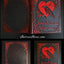 Black crow in red heart, a bat. Black heart guest book. S book and set.
