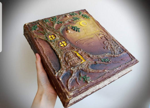 Forest diary, wedding guestbook, Grimoire, Medieval wedding guest book and set