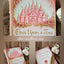 Pink castle wedding guest book and set
